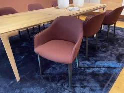 Vitra Stuhlsets|6er Set Armlehnstuhl Softshell Stoff Credo Bitter Chocolate Violett Untergestell Vierbein Basic Dark