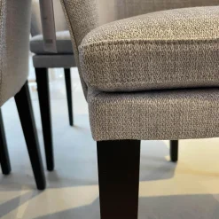 Bielefelder Werkstätten Stuhlsets|6er Set Armlehnstuhl Softshell Stoff Enza 252 Füße Eiche Dunkel Gebeizt