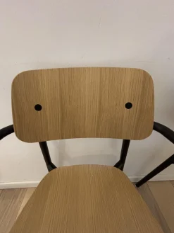 Fermob Stuhlsets|2er Set Armlehnstuhl Studie Eichenholz Furniert Gestell Und Armlehnen Aluminiumrohr Schwarz