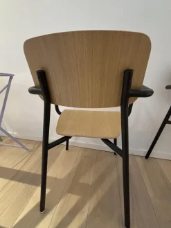 Fermob Stuhlsets|2er Set Armlehnstuhl Studie Eichenholz Furniert Gestell Und Armlehnen Aluminiumrohr Schwarz