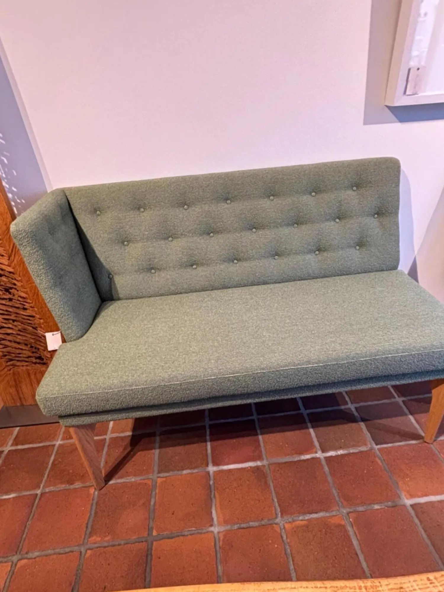 Bielefelder Werkstätten Bänke|2er Set Bank Polo BW 167 6002 Stoff Queen 1775 434 Grün Gestell Eiche Natur Geölt