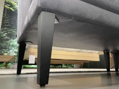 Signet Bänke|2er Set Bank Smilla Stoff Milan Anthrazit Holzfuß Schwarz