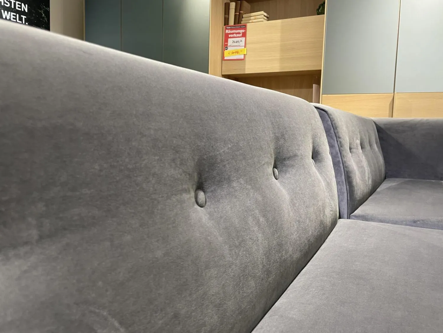 Signet Bänke|2er Set Bank Smilla Stoff Milan Anthrazit Holzfuß Schwarz