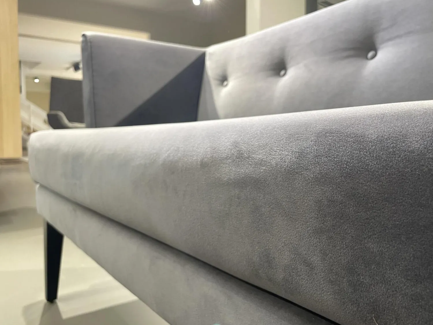 Signet Bänke|2er Set Bank Smilla Stoff Milan Anthrazit Holzfuß Schwarz