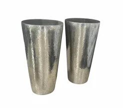 Baxter Beistelltische|2er Set Beistelltisch Cairo Messing Verzinnt Handgehämmert