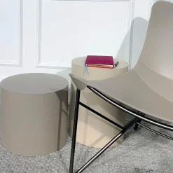 Ivano Redaelli Couchtische|2er Set Beistelltisch Thais Bezug Narbenleder Creme Und Beige