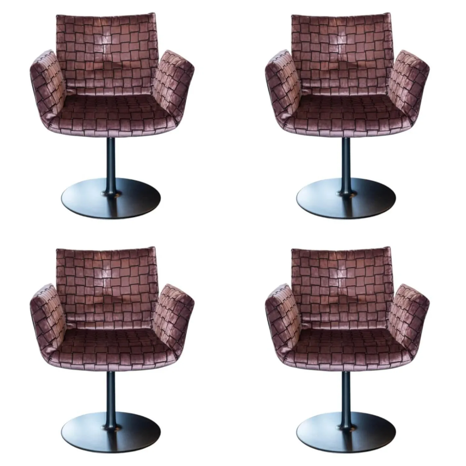 COR Stuhlsets|4er Set Drehstuhl Alvo Stoff Ardea IL Veneto 15439446 Violett Mit Armlehnen