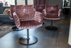 COR Stuhlsets|4er Set Drehstuhl Alvo Stoff Ardea IL Veneto 15439446 Violett Mit Armlehnen