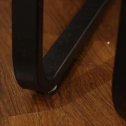 Bacher Stuhlsets|2er Set Freischwinger Kama Leder Hermes H-008 Anthracite Anthrazit Gestell Metall Schwarz Pulverbeschichtet