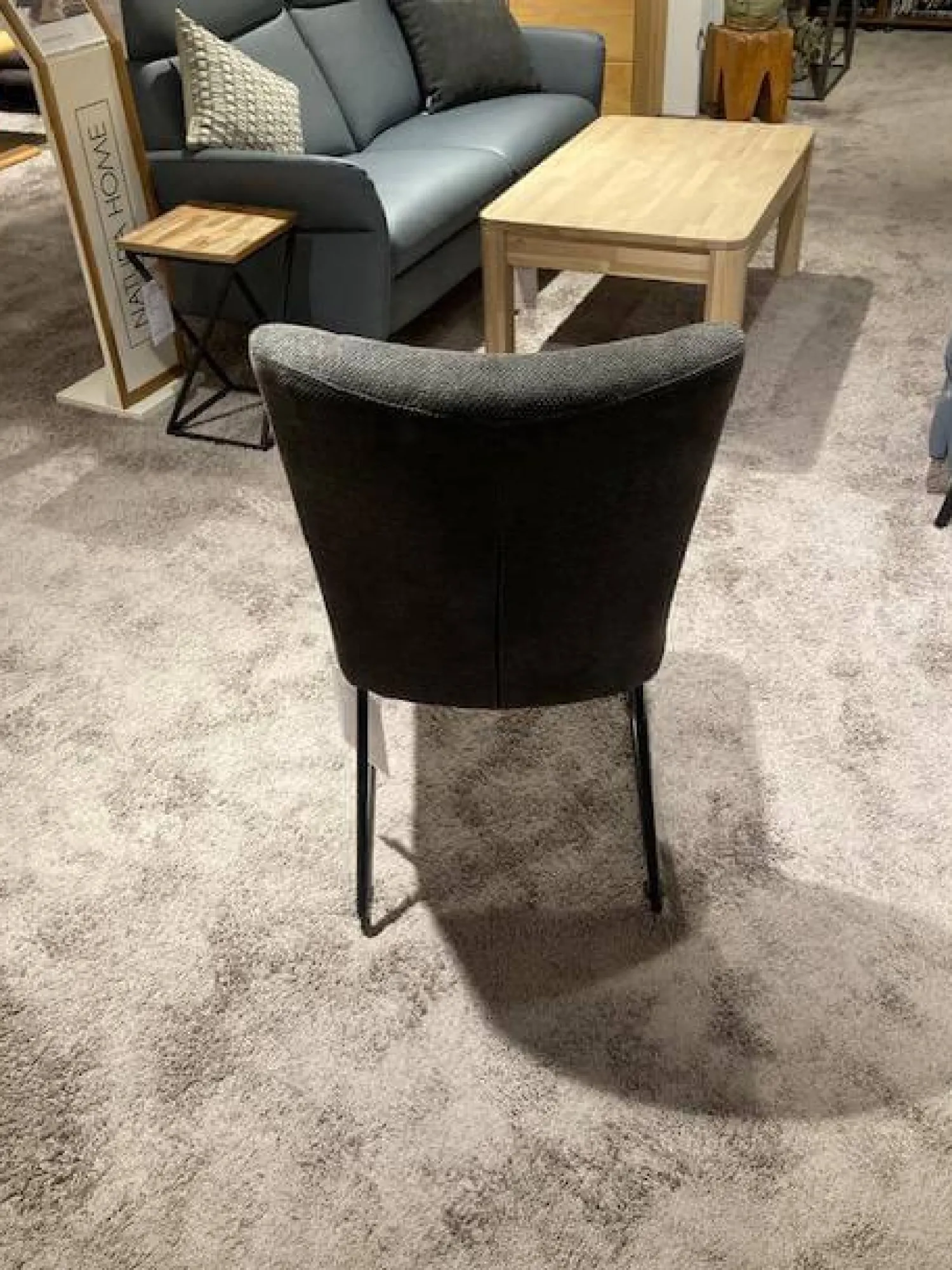 Natura Stuhlsets|6er Set Gainesville Stoff Silent Hunter 361 Anthrazit Gestell Metall Schwarz Pulverbeschichtet