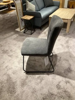 Natura Stuhlsets|6er Set Gainesville Stoff Silent Hunter 361 Anthrazit Gestell Metall Schwarz Pulverbeschichtet