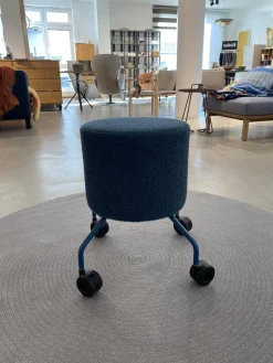 COR Hocker & Sitzsäcke|3er Set Hocker Drop Stoff 8214 Petrol Blau Und 8170 Ozean Dunkelblau Fuß Rollen Und Filzgleiter