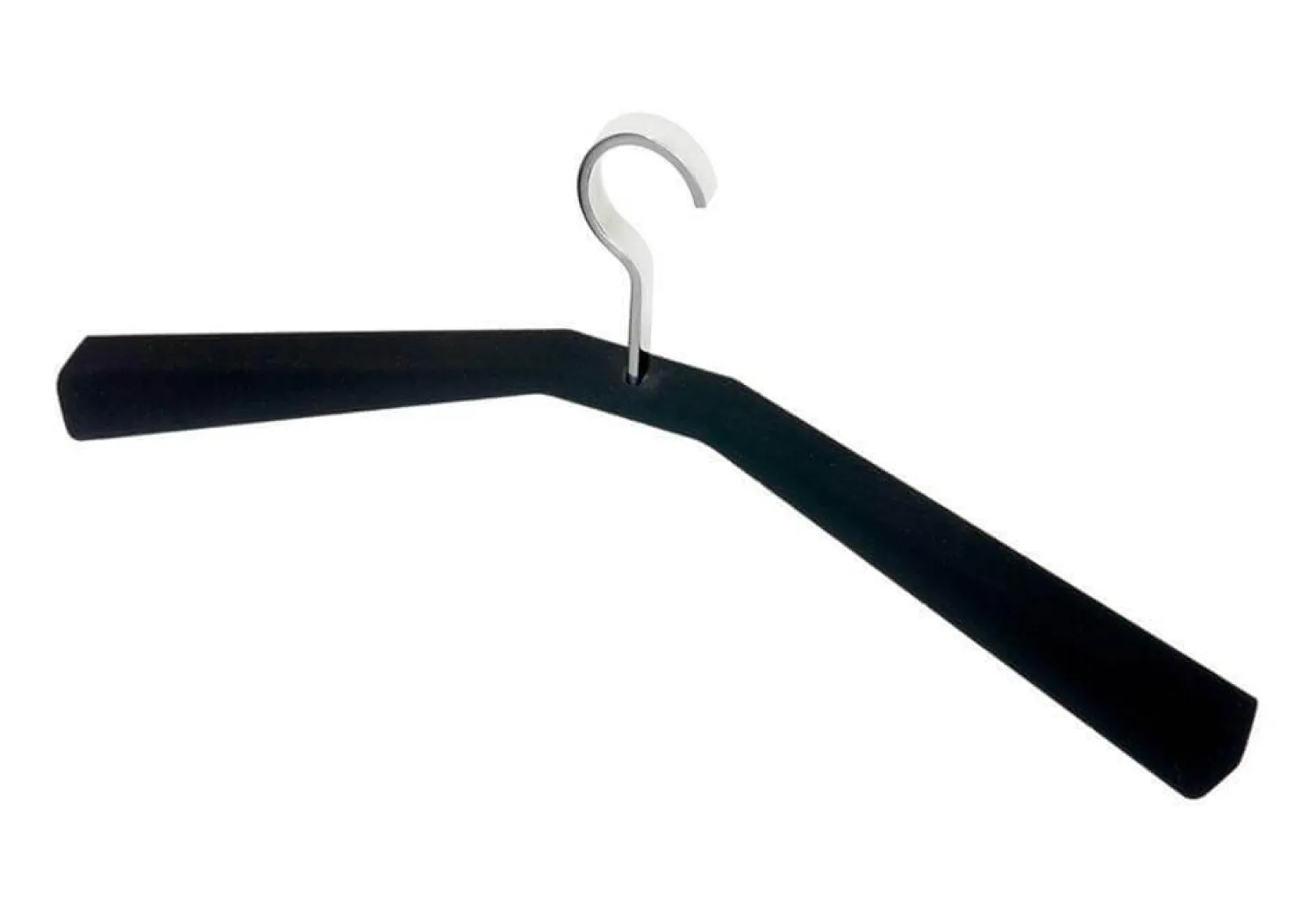 Schönbuch Garderoben|4er Set Kleiderbügel B230 Schwarz Beflockt Haken Chrom Glänzend