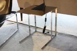 B&B Italia Loungesessel|2-er Set Loungesessel Mart Leder Schwarz Matt und Beistelltisch Simplice