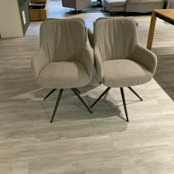 Bert Plantagie Stuhlsets|4er Set Mis Stativ Textilgewebe Alpine Natural Grau Stativgestell Metall Anthrazit Sitz Mit Drehfunktion