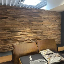 Team 7 Nachttische|2er Set Nachtkästchen Front Eiche Geölt Farbglas Stahl Grau Matt Mit Klappgriff Holz