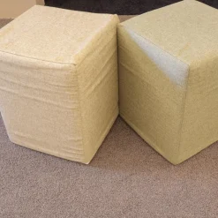 Schramm Hocker & Sitzsäcke|2-er Set Polsterhocker PH Stoff Benno 890 Sand Und Stoff Benno 900 Moos