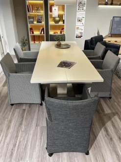 Mobitec Stuhlsets|6er Set Sessel MR Picara 317 Stoff Yves Silver 12 Grau Und Stoff Mango Grey Grau 18746 Füße Rollen Schwarz