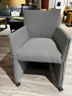 Mobitec Stuhlsets|6er Set Sessel MR Picara 317 Stoff Yves Silver 12 Grau Und Stoff Mango Grey Grau 18746 Füße Rollen Schwarz