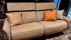 himolla Polstergruppen|2er Set Sofa 4151 Leder 27 Leonessa Desert Beige Metallkufe Anthrazit Mit Motorischer Wall Free Funktion Ohne Dekokissen