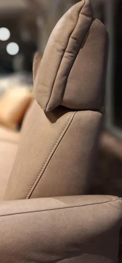 himolla Polstergruppen|2er Set Sofa 4151 Leder 27 Leonessa Desert Beige Metallkufe Anthrazit Mit Motorischer Wall Free Funktion Ohne Dekokissen