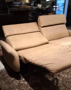 himolla Polstergruppen|2er Set Sofa 4151 Leder 27 Leonessa Desert Beige Metallkufe Anthrazit Mit Motorischer Wall Free Funktion Ohne Dekokissen