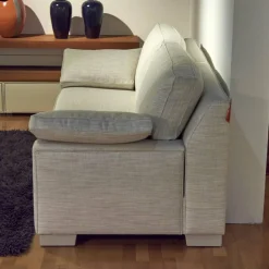 Bielefelder Werkstätten Polstergruppen|2er Set Sofa Bella Vista Stoff Perl 1597-171 Füße Passend Lackiert