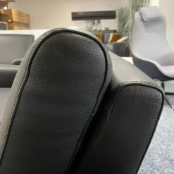 Puhlmann 2-Sitzer-Sofas|2er Set Sofa Gomera 404 Bezug Leder Savanna Schwarz