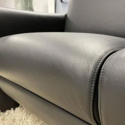 Puhlmann 2-Sitzer-Sofas|2er Set Sofa Gomera 404 Bezug Leder Savanna Schwarz