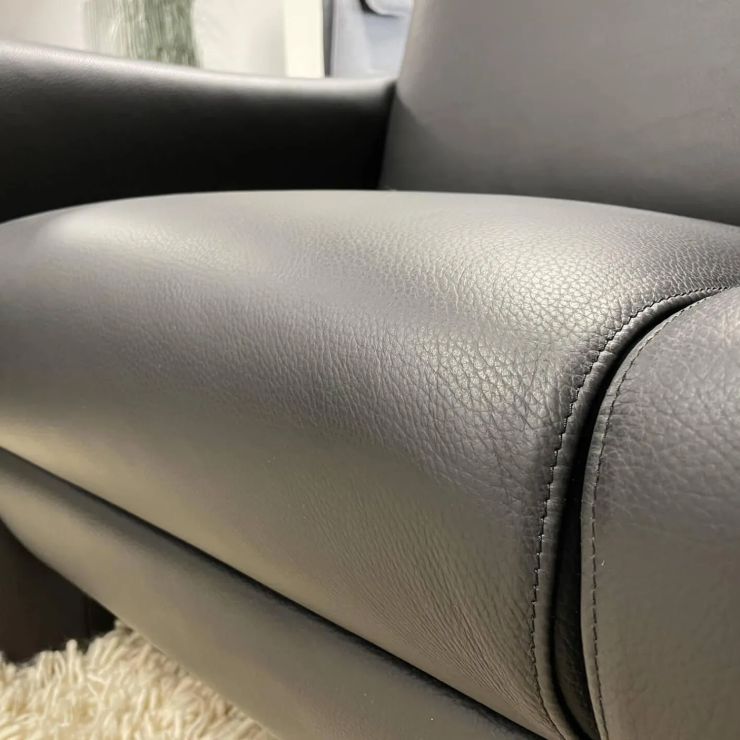 Puhlmann 2-Sitzer-Sofas|2er Set Sofa Gomera 404 Bezug Leder Savanna Schwarz