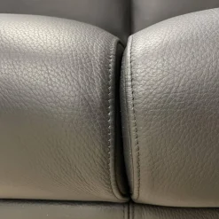 Puhlmann 2-Sitzer-Sofas|2er Set Sofa Gomera 404 Bezug Leder Savanna Schwarz