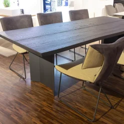 Hartmann Stuhlsets|6er Set Stühle Ella Kilva Außen Microfaser 52M Anthrazit Innen Flachgewebe 50F Beige Gestell Metall Schwarz Ohne Tisch