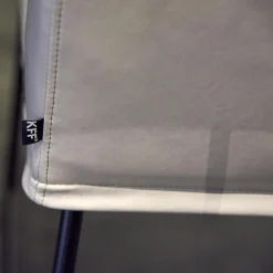 KFF Stuhlsets|2er Set Stühle Leder Anilin Steingrau Gestell Schwarz