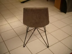 Team 7 Stuhlsets|3er Set Stühle Lui Stoff Maple MA862 Grau Meliert Gestell Metall Schwarz Ohne Armlehne