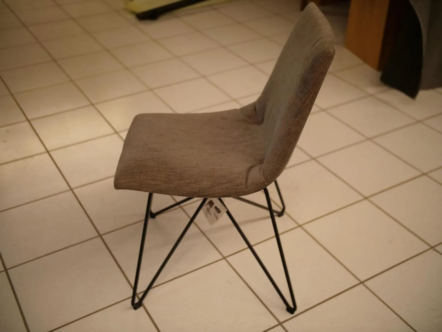 Team 7 Stuhlsets|3er Set Stühle Lui Stoff Maple MA862 Grau Meliert Gestell Metall Schwarz Ohne Armlehne