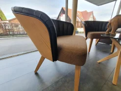 Hülsta Stuhlsets|2er Set Stühle Solid LDS37 Linea Braun Gestell Holz Massiv