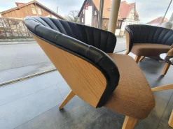 Hülsta Stuhlsets|2er Set Stühle Solid LDS37 Linea Braun Gestell Holz Massiv