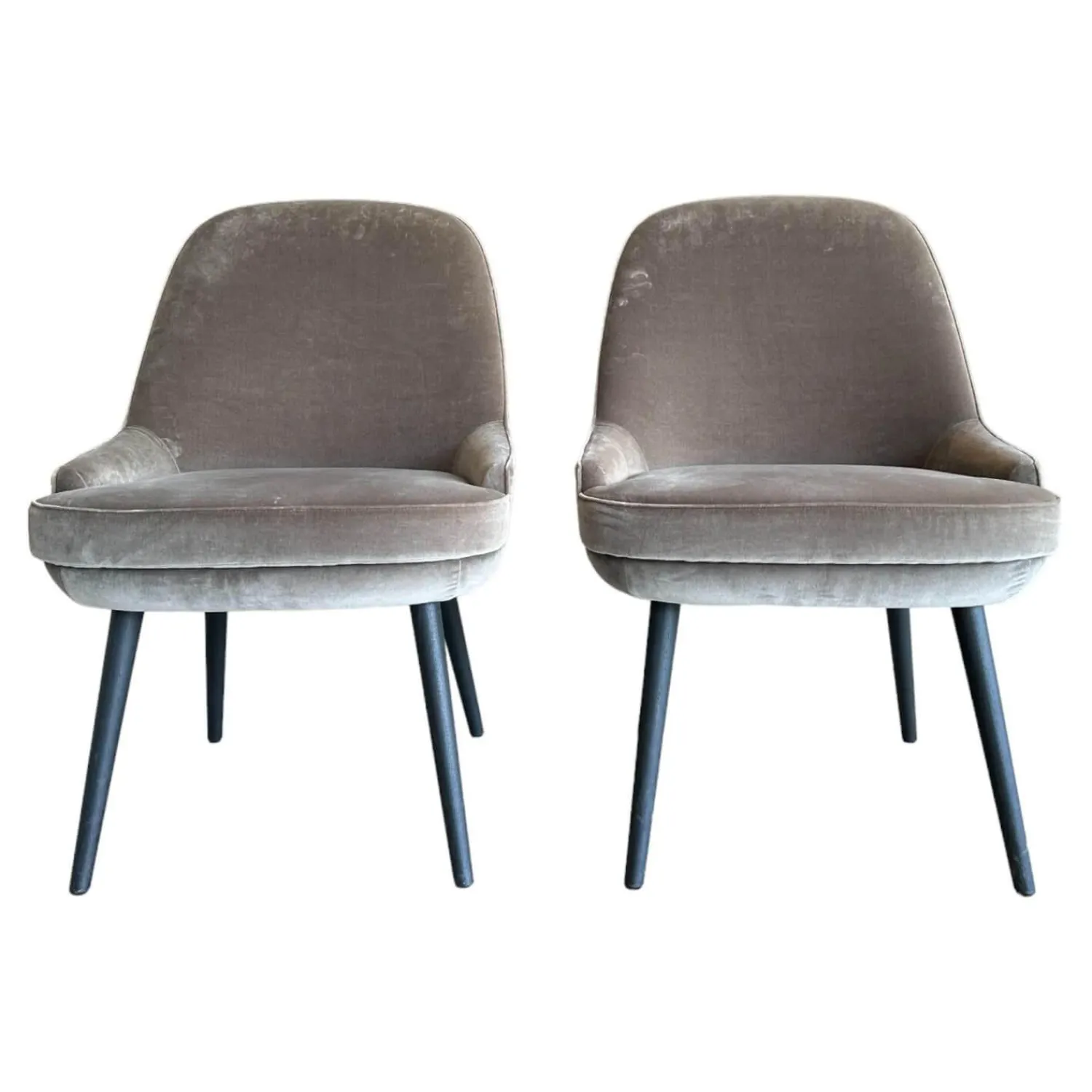 Walter Knoll Stuhlsets|2er Set Stuhl 1375 Stoff Harald 2 Mineral 242 Grau Füße Eiche Geflammt Geölt Mit Kunststoffgleitern