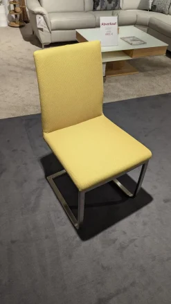 Venjakob Stuhlsets|6er Set Stuhl A258 Stoff Rom Schilf Gelb Gestell Edelstahloptik