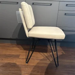 Rom Stuhlsets|2er Set Stuhl Alva Sitz Lario Rock Grau Beige Gestell Schwarz