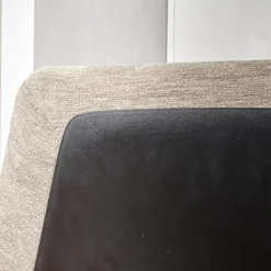 COR Stuhlsets|2-er Set Stuhl Alvo Stoff 8143 Taupe Schale Kunststoff Schwarz Drahtgestell Pulver Schwarz