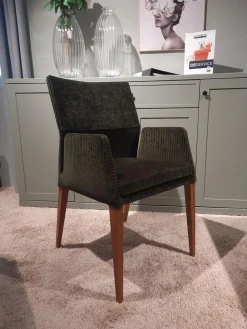 Natura Stuhlsets|6er Set Stuhl Carry Stoff Chaves Forest Grün Gestell Eiche 32 Geölt