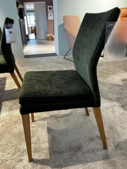 Natura Stuhlsets|6er Set Stuhl Carry Stoff Chaves Forest Grün Gestell Eiche 32 Geölt