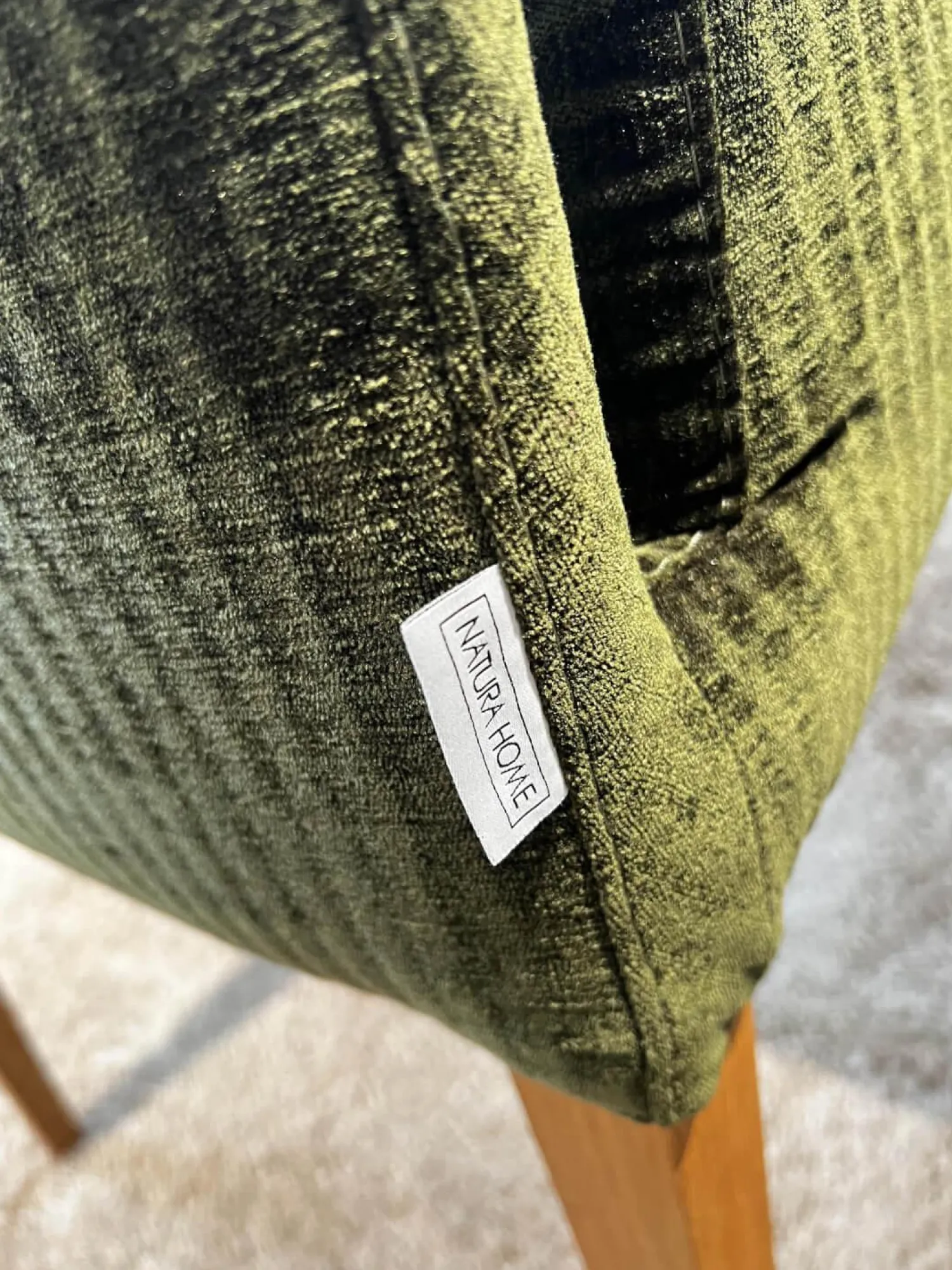 Natura Stuhlsets|6er Set Stuhl Carry Stoff Chaves Forest Grün Gestell Eiche 32 Geölt