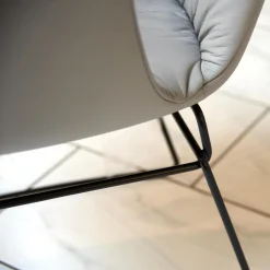 Draenert Stuhlsets|4er Set Stuhl Dexter 2057-I Leder II Elmosoft 11049 Grau Drahtgestell Schwarz