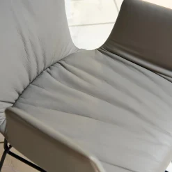 Draenert Stuhlsets|4er Set Stuhl Dexter 2057-I Leder II Elmosoft 11049 Grau Drahtgestell Schwarz