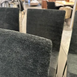 Bacher Stuhlsets|6er Set Stuhl Filon Stoff Cloud Hunter 156 Grün Kufengestell Metall Schwarz Tiefmatt Pulverbeschichtet Mit Schwingmechanik