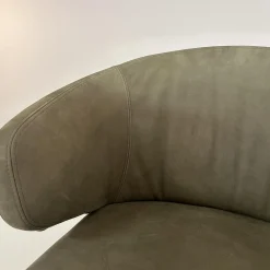 Werther Stuhlsets|2er Set Stuhl George Bezug Leder L9999F Velvet Grau Braun Holzgestell Füße Schwarz Gebeizt