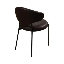 KFF Stuhlsets|3er Set Stuhl Icon Leder Sauvage Moro Schwarz Gestell Rundrohr Schwarz