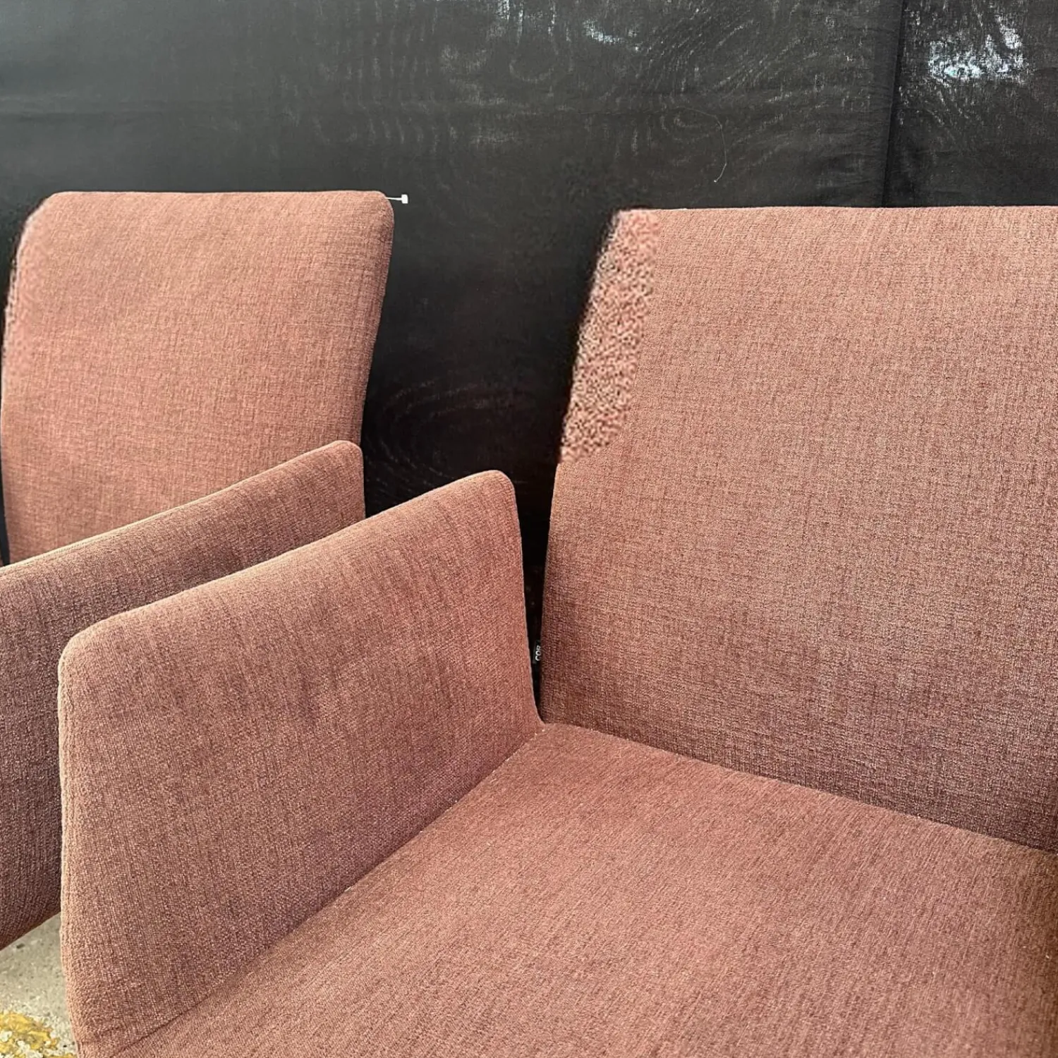 COR Stuhlsets|4er Set Stuhl Jalis 541 Stoff 10125 Bordeaux Rot Drahtgestell Lack RAL 010 20 10 Wengenschwarz Mit Filzgleiter